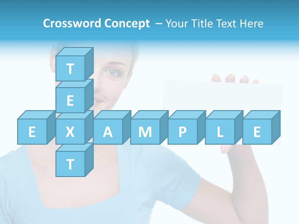 Point Girl Copy Space PowerPoint Template