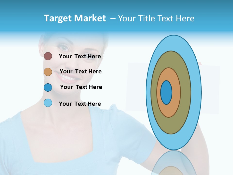 Point Girl Copy Space PowerPoint Template