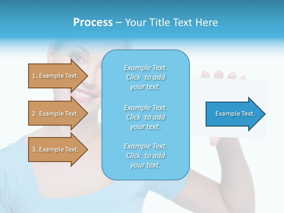 Point Girl Copy Space PowerPoint Template