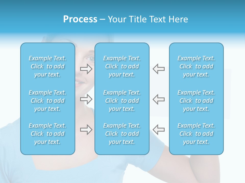 Point Girl Copy Space PowerPoint Template