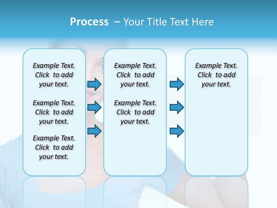 Point Girl Copy Space PowerPoint Template
