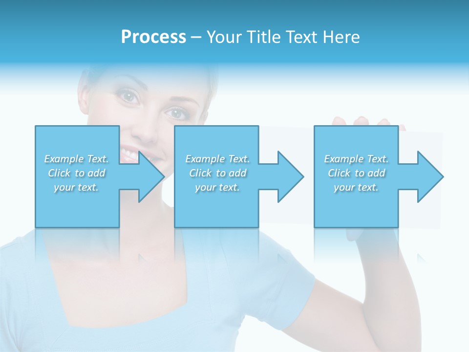 Point Girl Copy Space PowerPoint Template