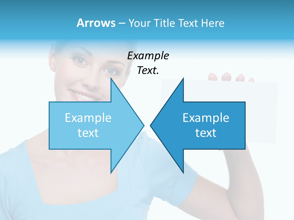 Point Girl Copy Space PowerPoint Template