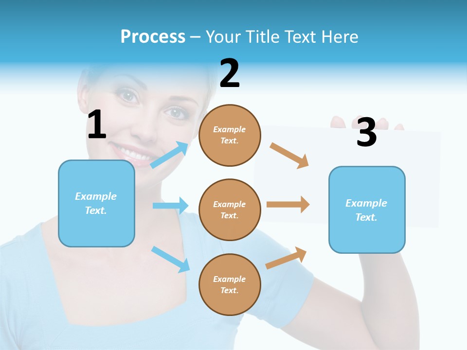 Point Girl Copy Space PowerPoint Template