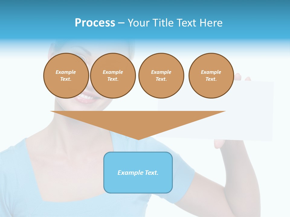 Point Girl Copy Space PowerPoint Template