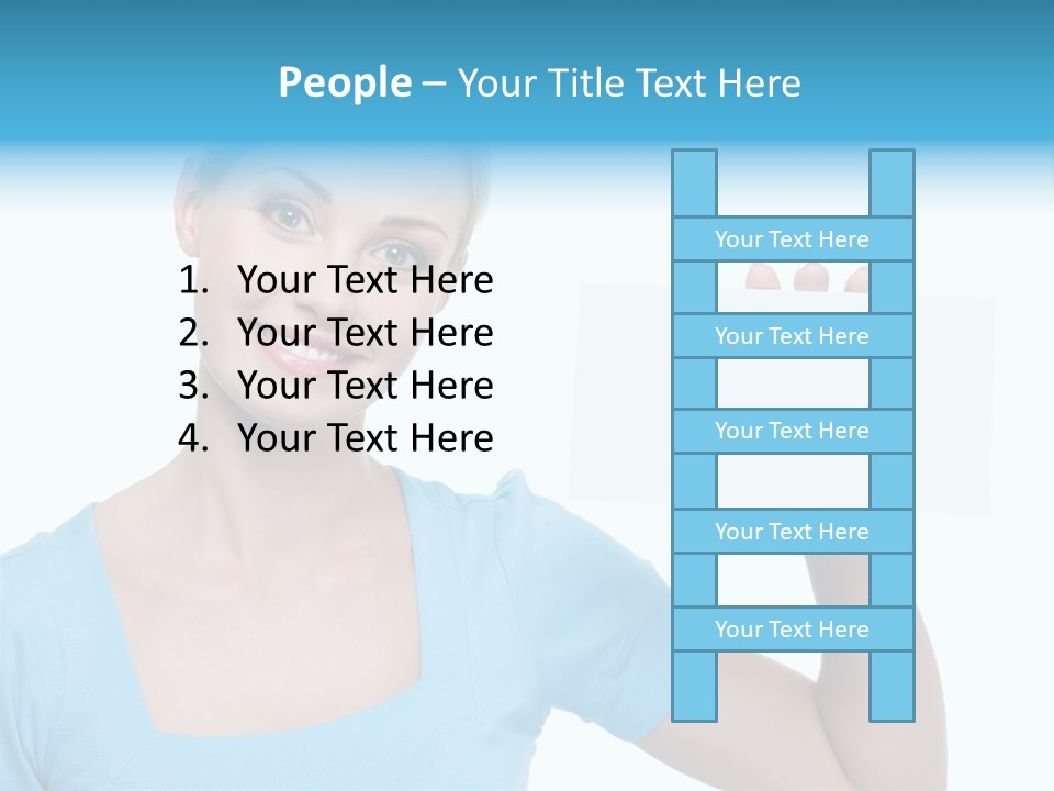 Point Girl Copy Space PowerPoint Template