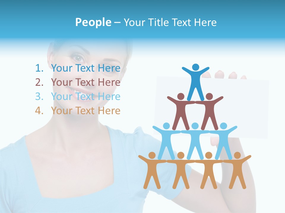 Point Girl Copy Space PowerPoint Template