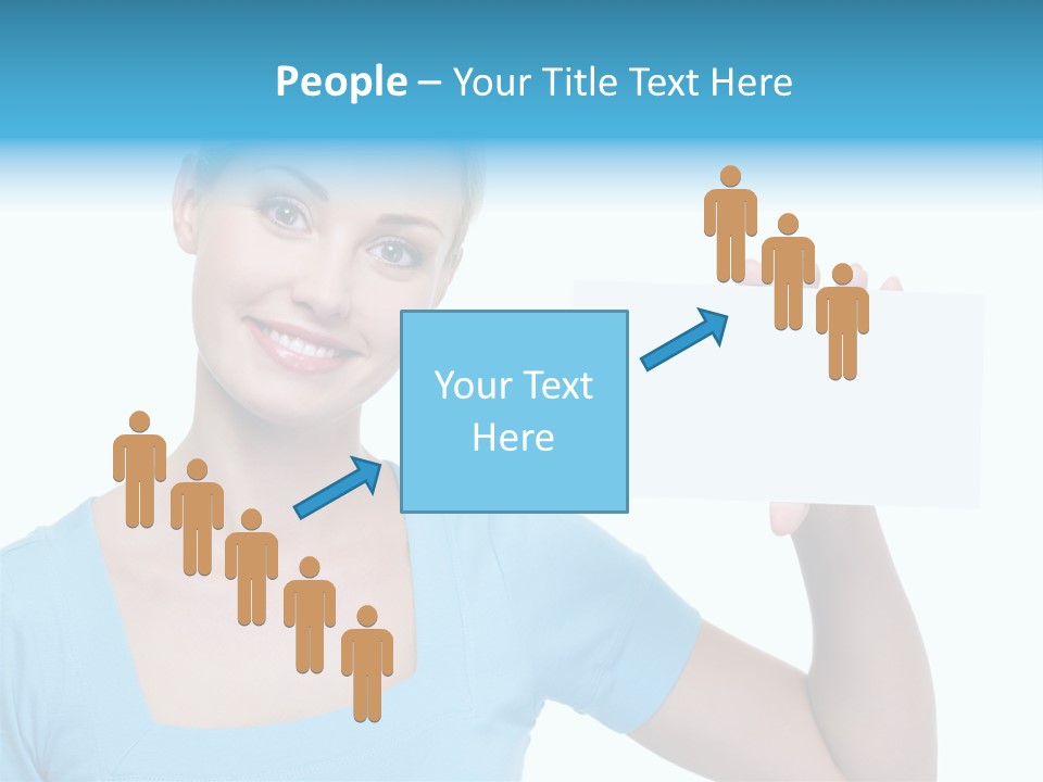 Point Girl Copy Space PowerPoint Template