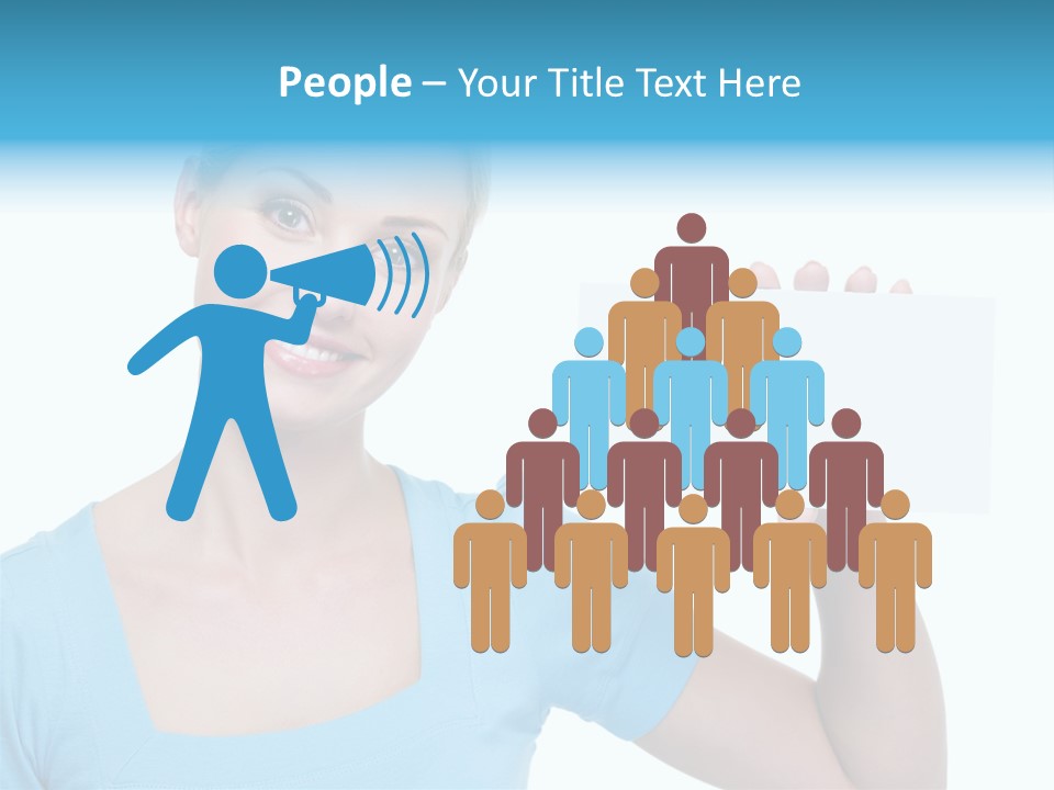 Point Girl Copy Space PowerPoint Template