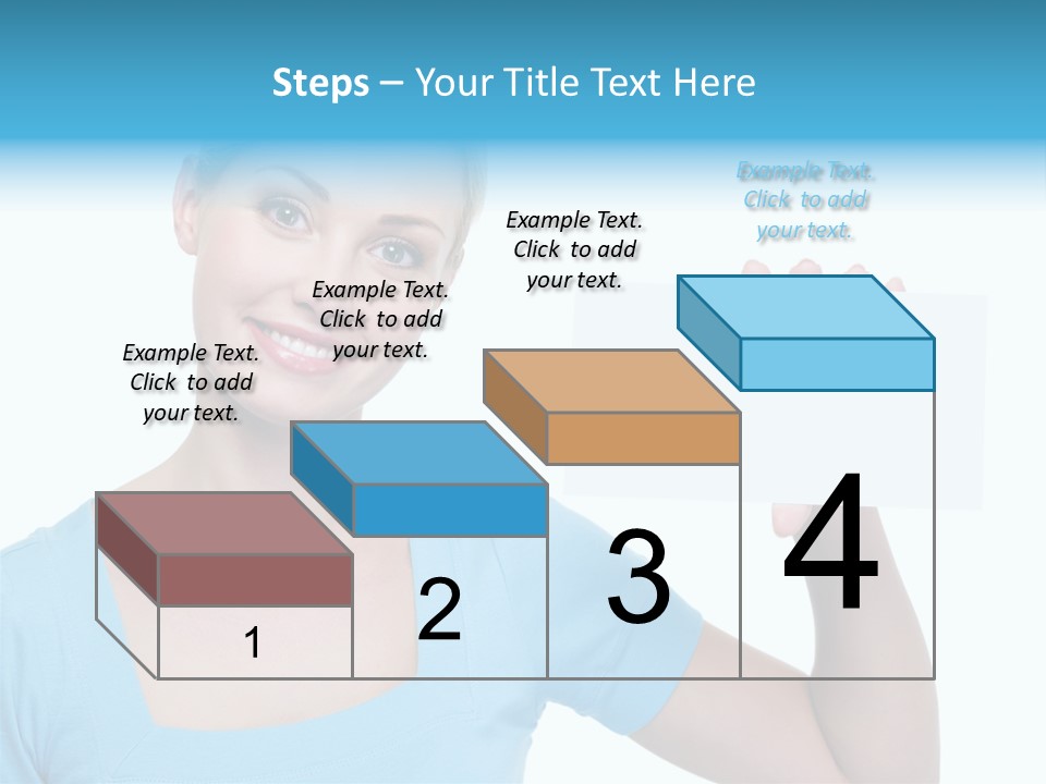 Point Girl Copy Space PowerPoint Template
