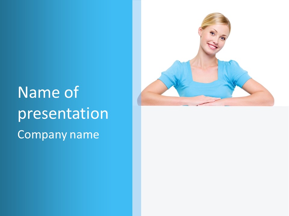 Face White Woman PowerPoint Template