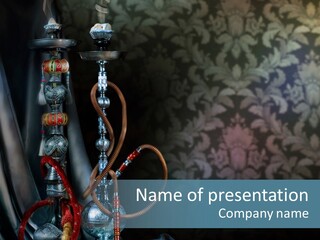 Glass Water Ornament PowerPoint Template