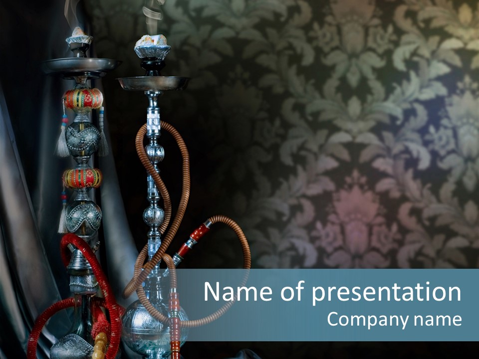 Glass Water Ornament PowerPoint Template