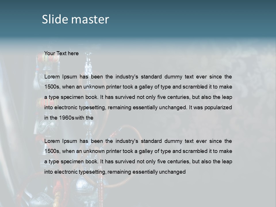 Glass Water Ornament PowerPoint Template