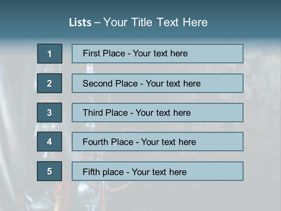 Glass Water Ornament PowerPoint Template