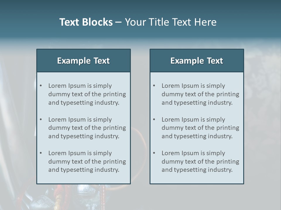 Glass Water Ornament PowerPoint Template