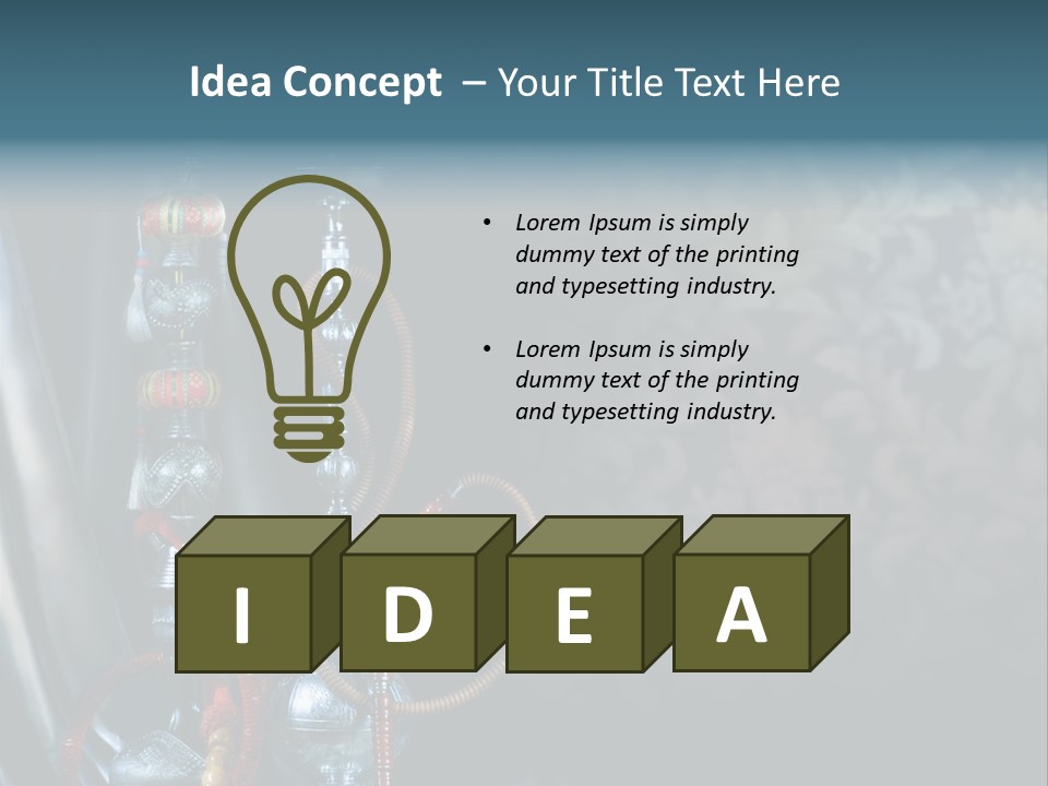 Glass Water Ornament PowerPoint Template