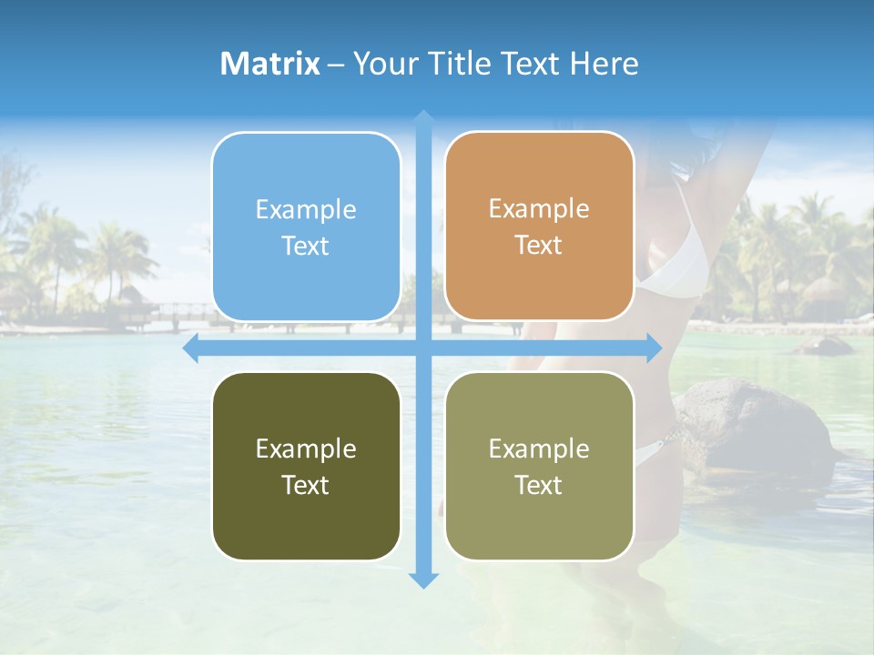 White Sky Bikini PowerPoint Template