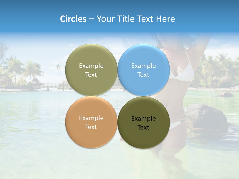 White Sky Bikini PowerPoint Template