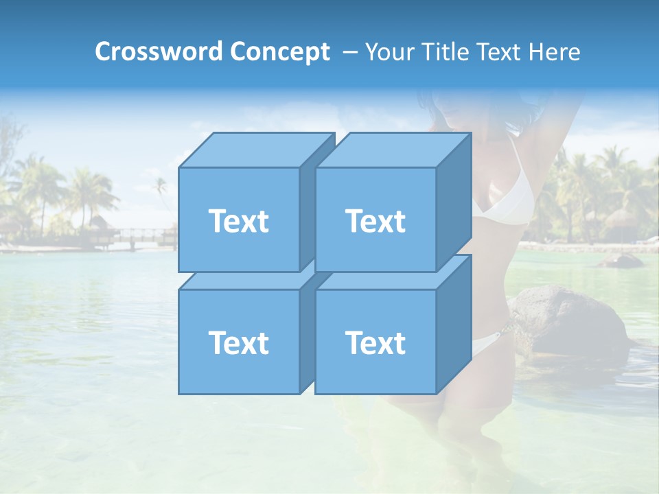 White Sky Bikini PowerPoint Template