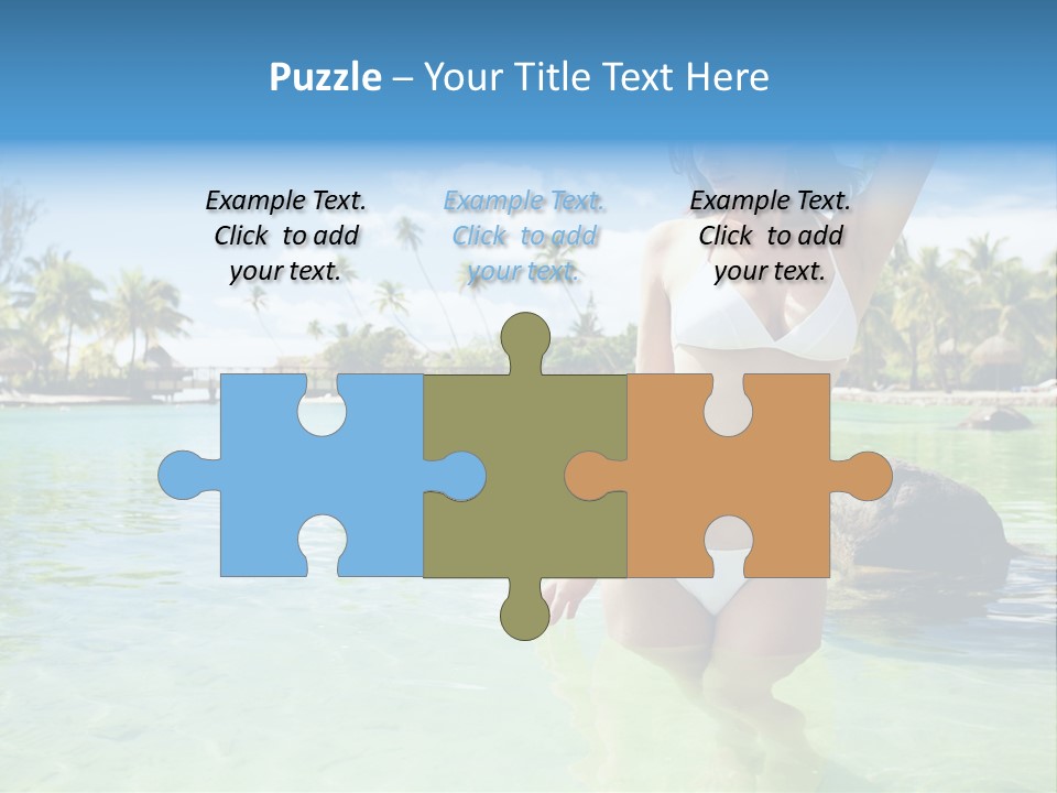 White Sky Bikini PowerPoint Template