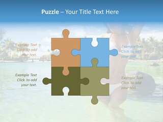 White Sky Bikini PowerPoint Template