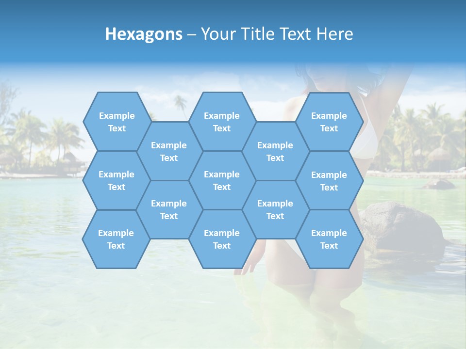 White Sky Bikini PowerPoint Template