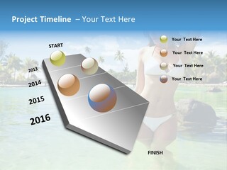 White Sky Bikini PowerPoint Template
