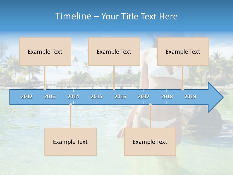 White Sky Bikini PowerPoint Template