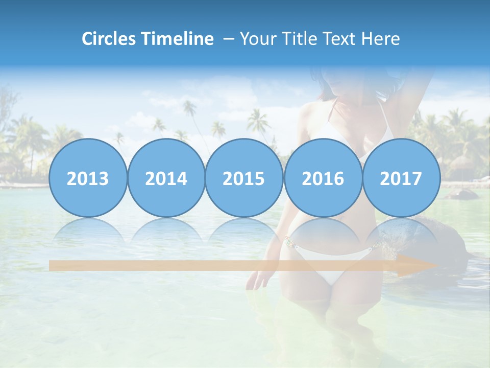 White Sky Bikini PowerPoint Template