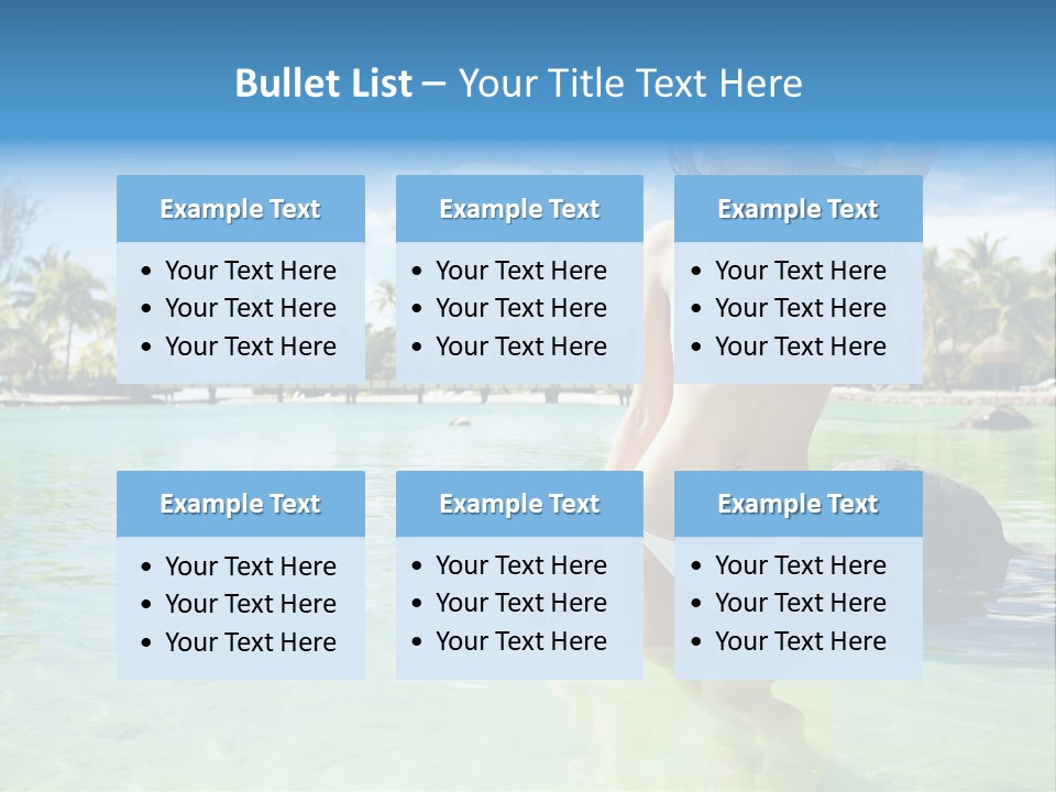 White Sky Bikini PowerPoint Template