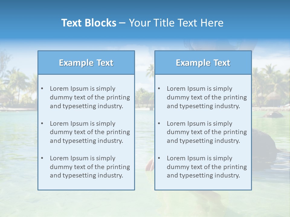 White Sky Bikini PowerPoint Template