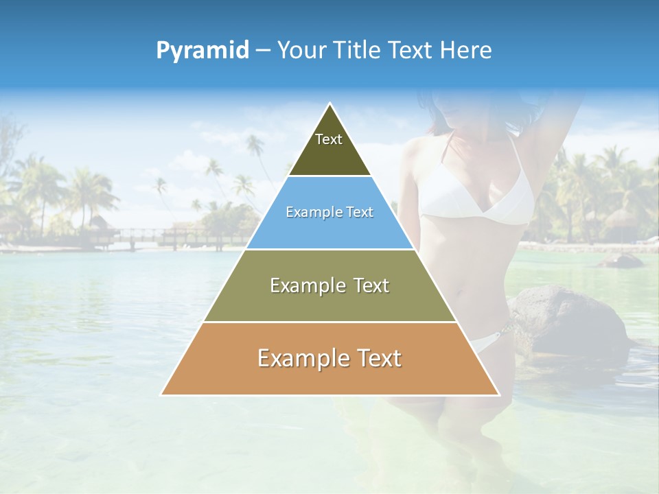 White Sky Bikini PowerPoint Template