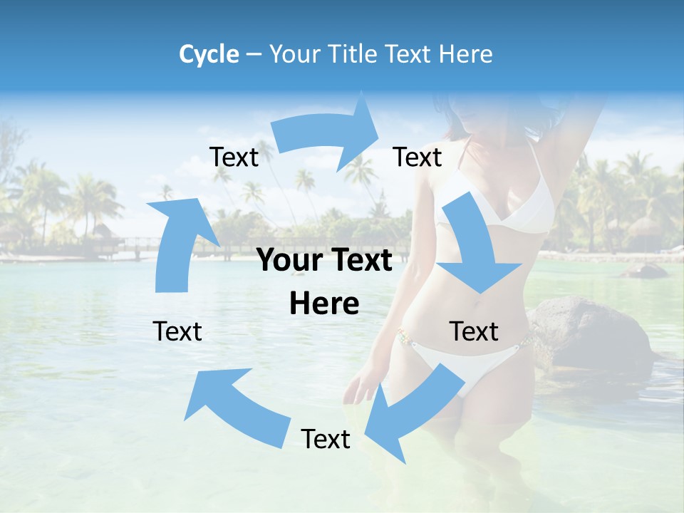White Sky Bikini PowerPoint Template
