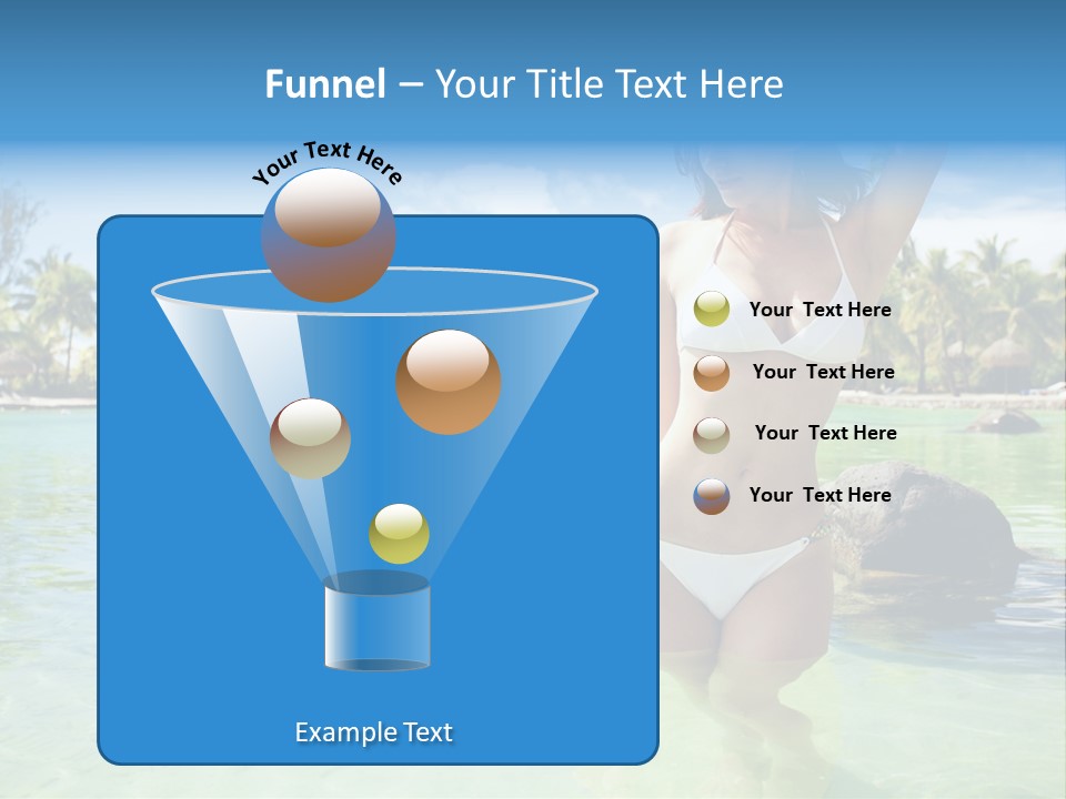 White Sky Bikini PowerPoint Template