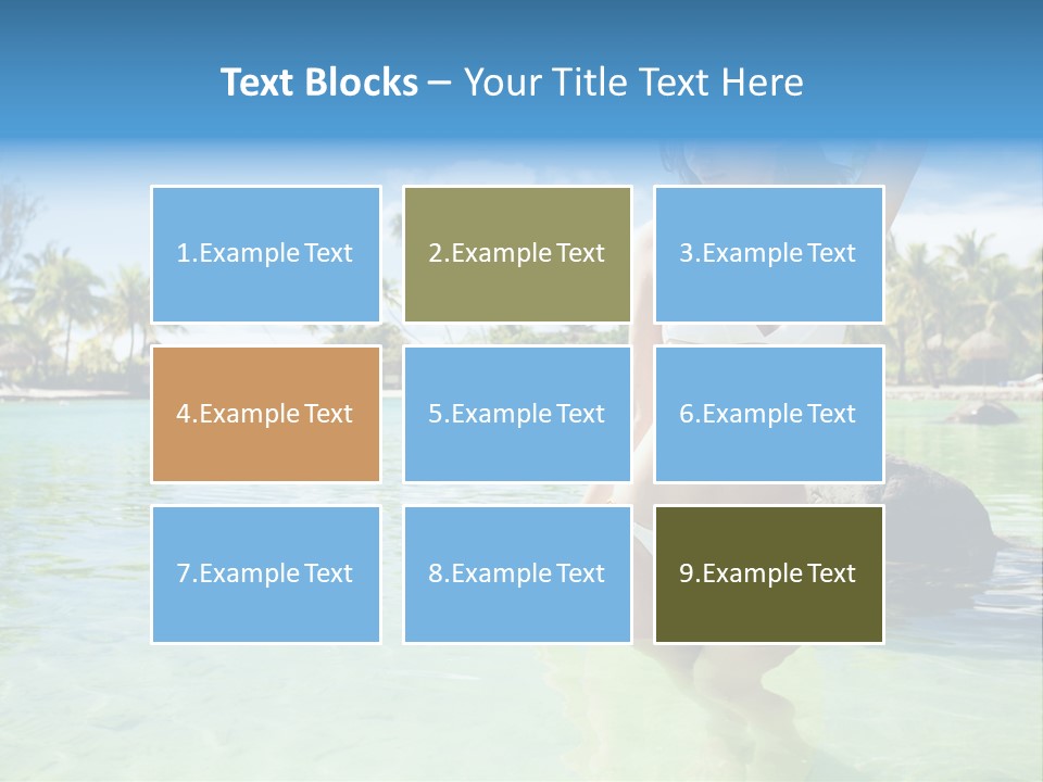 White Sky Bikini PowerPoint Template