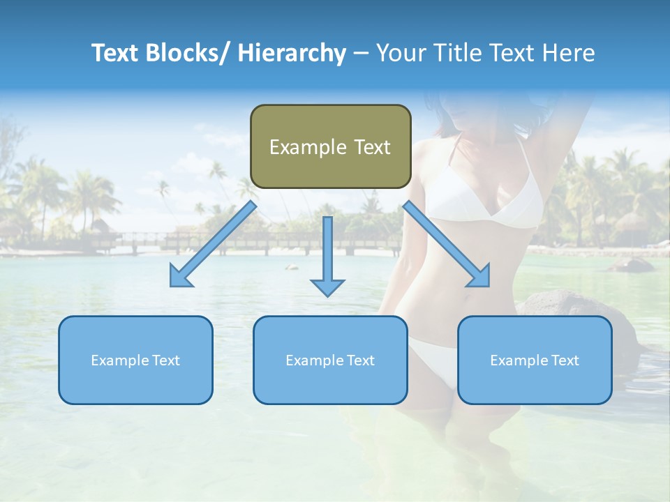 White Sky Bikini PowerPoint Template