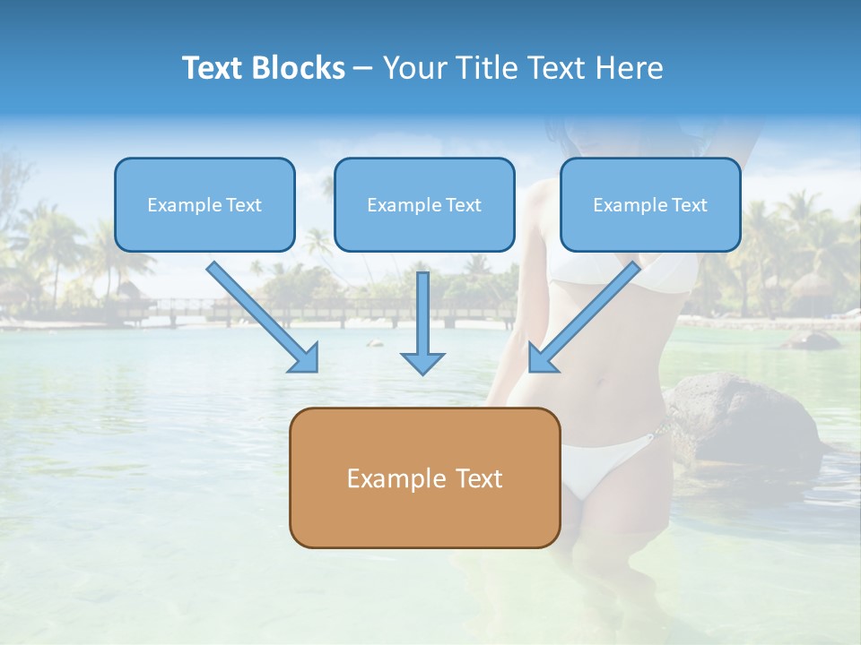 White Sky Bikini PowerPoint Template