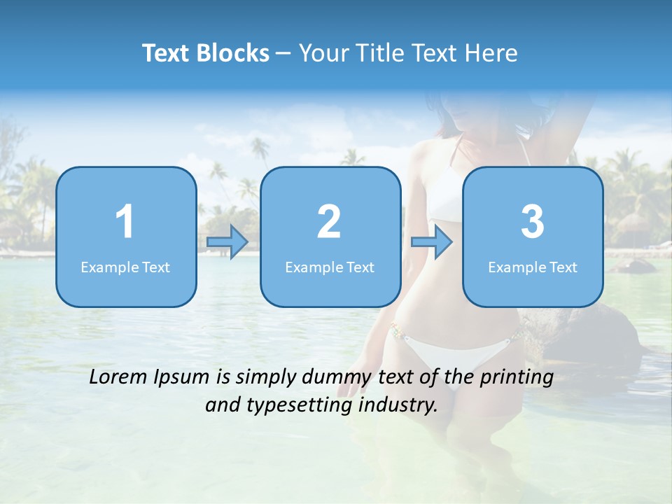 White Sky Bikini PowerPoint Template