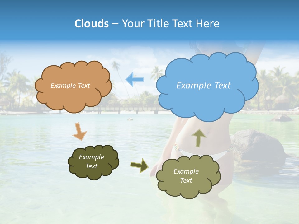 White Sky Bikini PowerPoint Template