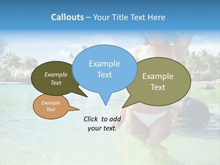 White Sky Bikini PowerPoint Template
