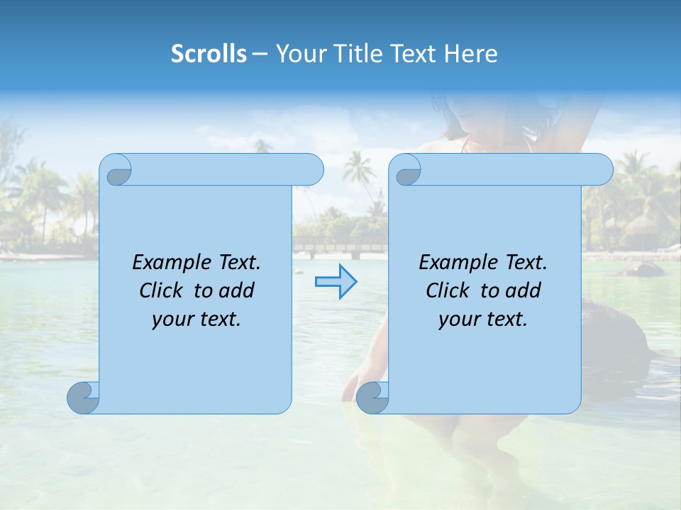 White Sky Bikini PowerPoint Template
