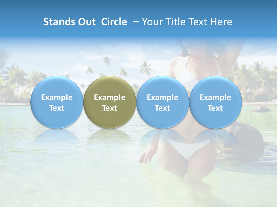 White Sky Bikini PowerPoint Template