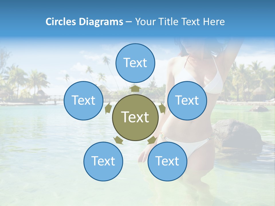 White Sky Bikini PowerPoint Template