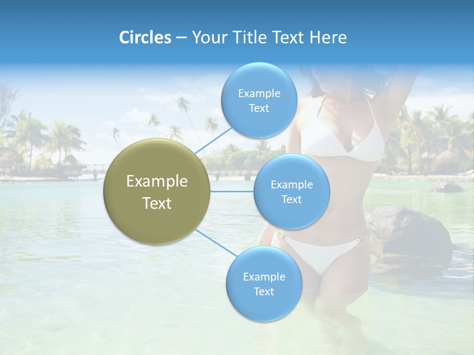White Sky Bikini PowerPoint Template