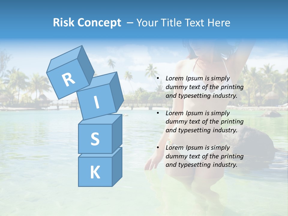 White Sky Bikini PowerPoint Template