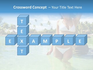White Sky Bikini PowerPoint Template