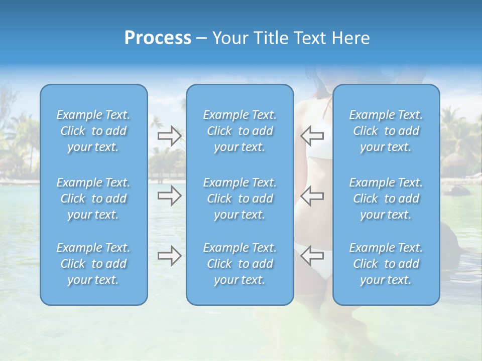 White Sky Bikini PowerPoint Template