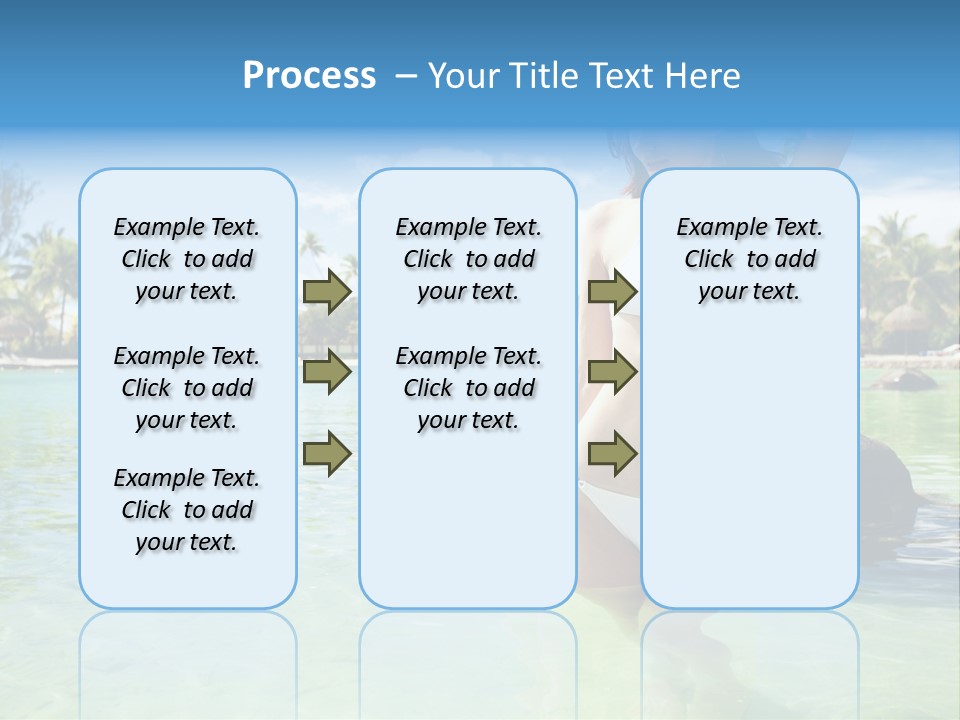 White Sky Bikini PowerPoint Template