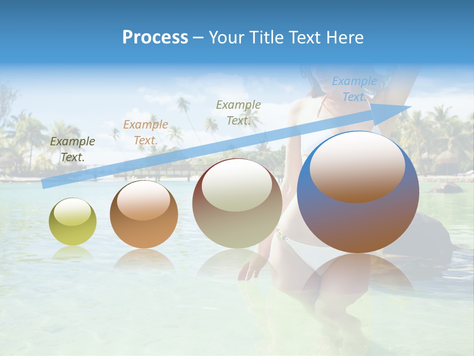 White Sky Bikini PowerPoint Template